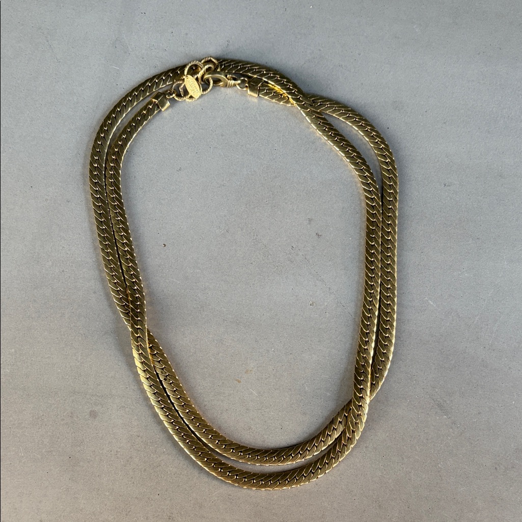 Elizabeth Cole Gold Tone Chain Necklace